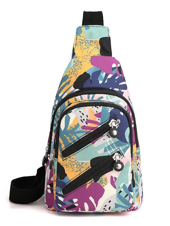 Crossbody Bag - Monstera for wholesale by The Wristlet Bar