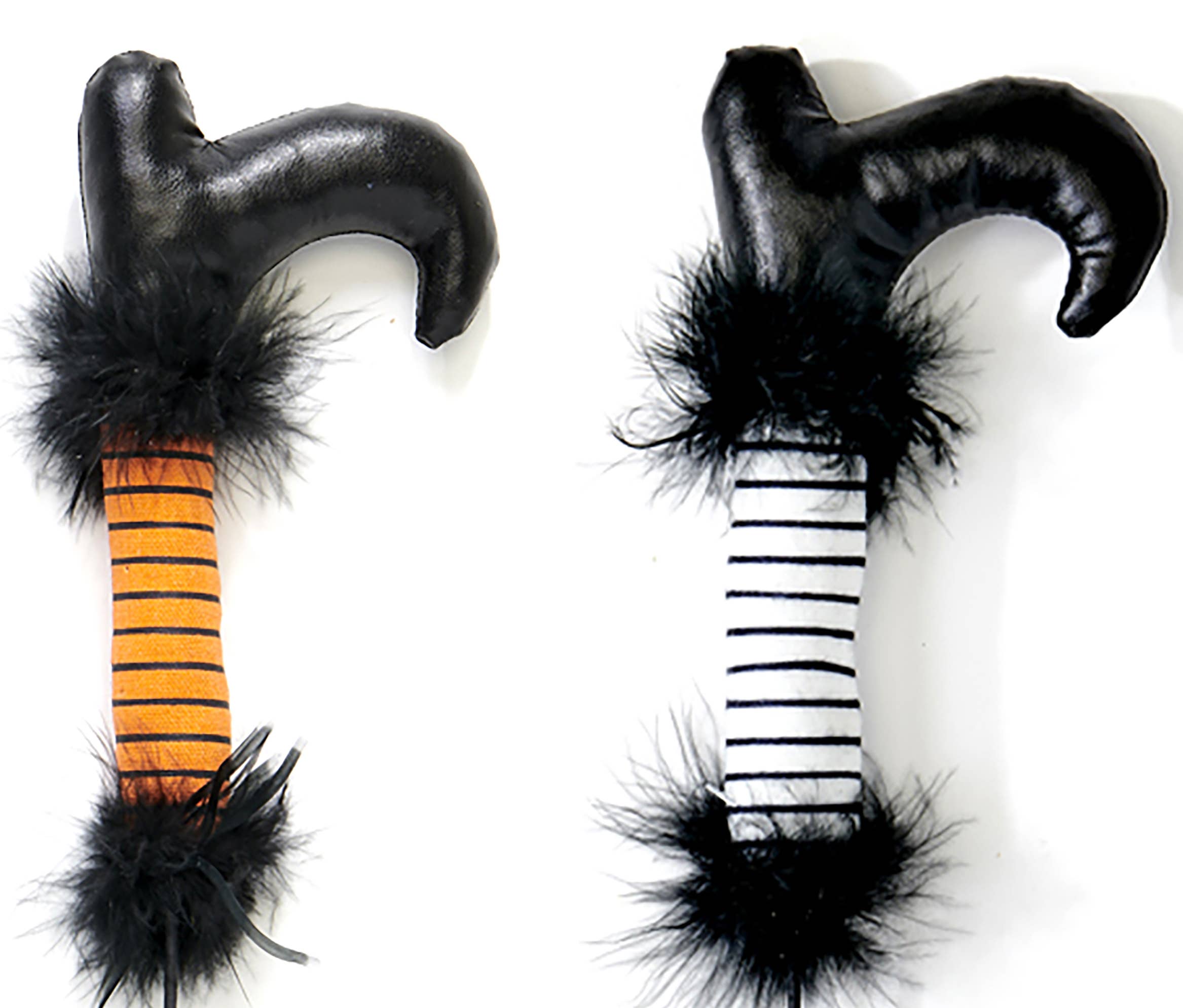 WORTH IMPORTS - Wholesale Decorative Figurine - 7" Halloween Witch Leg on a 5.5" Floral Pick1