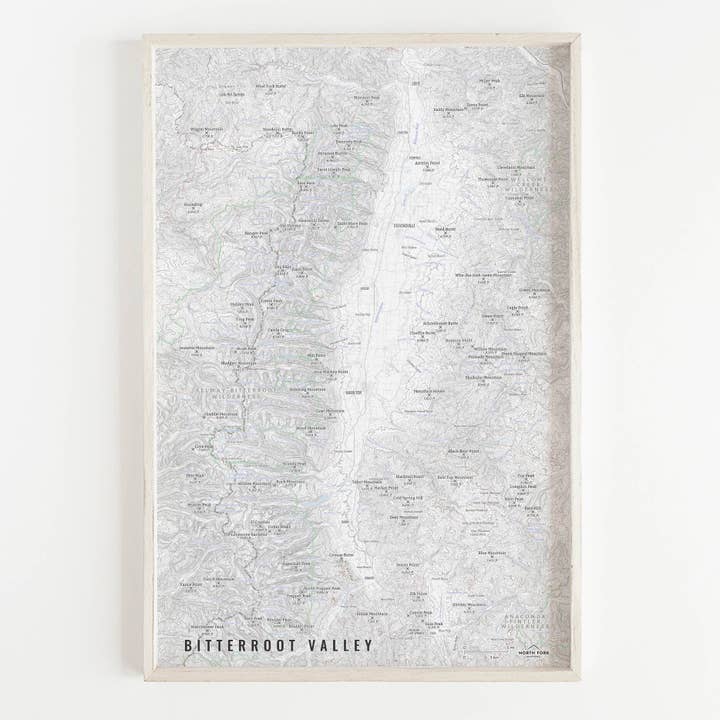 Bitterroot Valley Map for wholesale by North Fork Mapping