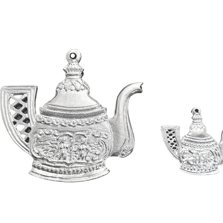 House of Morgan Pewter - Wholesale Ornament - Teapot - Christmas Ornament - Pendant - Edenton