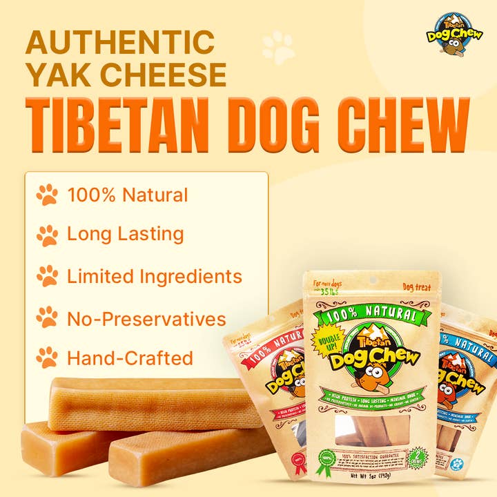 Tibetan Dog Chew - Wholesale Pet Treats - Dog - Tibetan Dog Chew for dogs under 70 lbs- Xtra Large