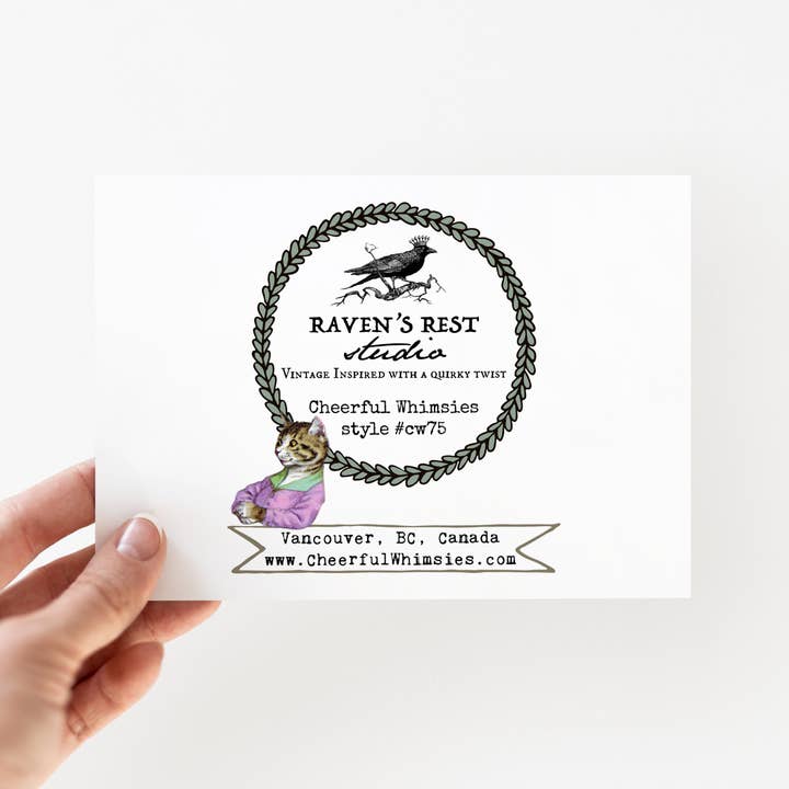 Cheerful Whimsies - Wholesale Get Well Card - Greeting Card. Vintage Cats. Get Well Soon. For Mom.1