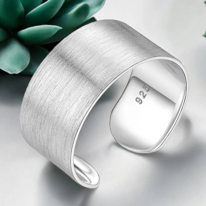 925 Sterling Silver Minimalistic Size Adjustable Ring - Hand Brushed Finish” and other Purchase Wholesale gioielli 925. Free Returns & Net 60 Terms on Faire trending on Faire.