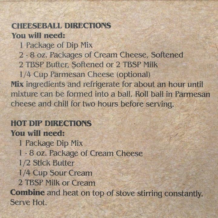 Wildwood Specialty Foods - Wholesale Dip - Garlic & Onion Dip Mix Case