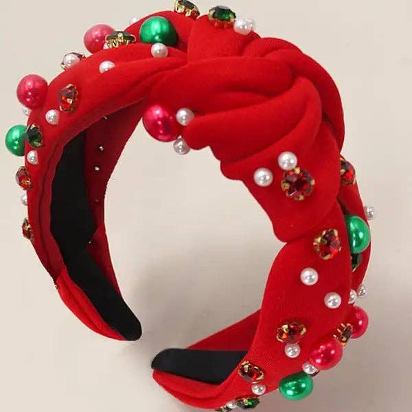 Christmas Jingle Headband | Red for wholesale by The Crown and Cradle Wholesale