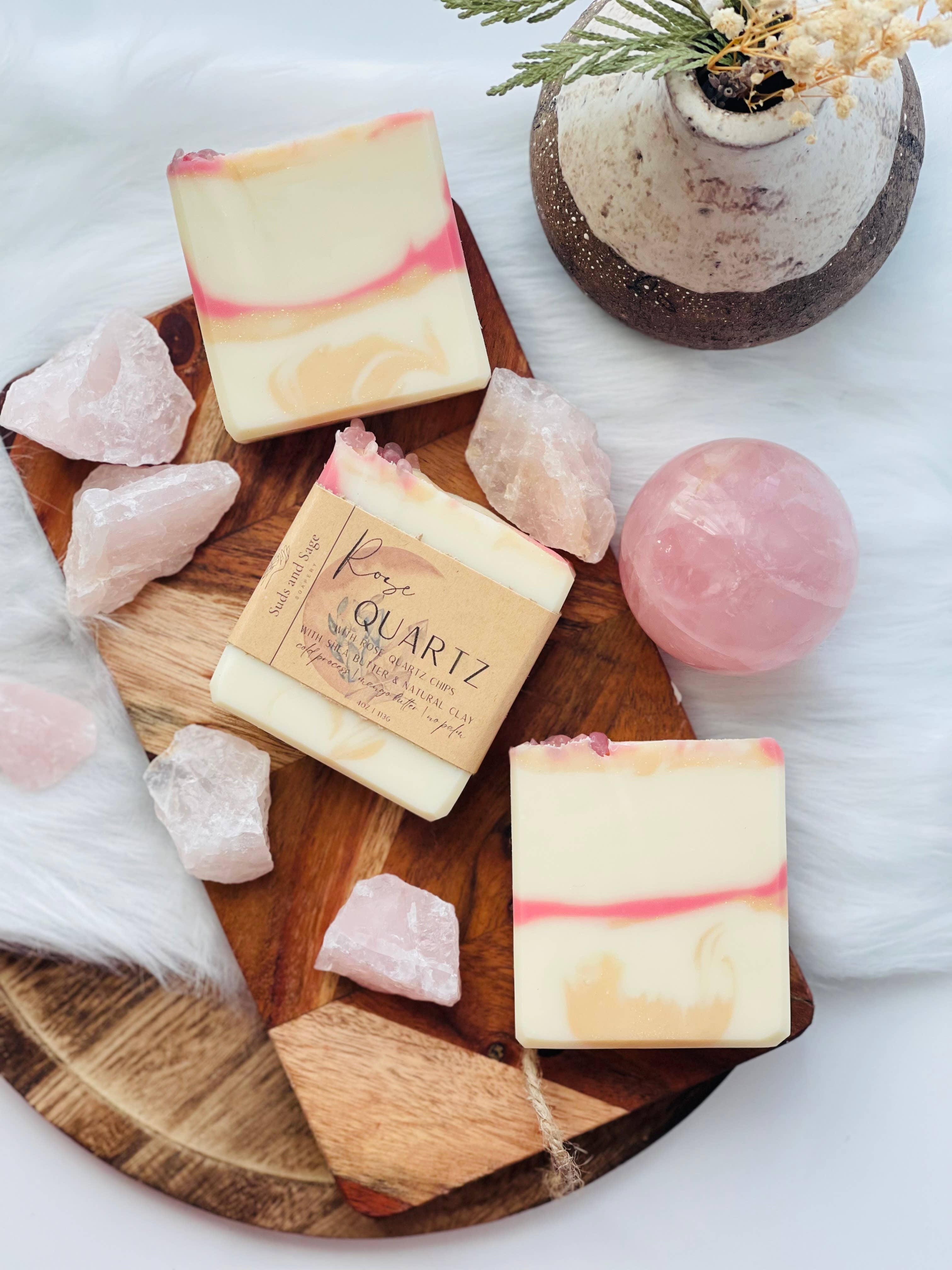 Suds and Sage - Vente Pains de savon - Quartz Rose2