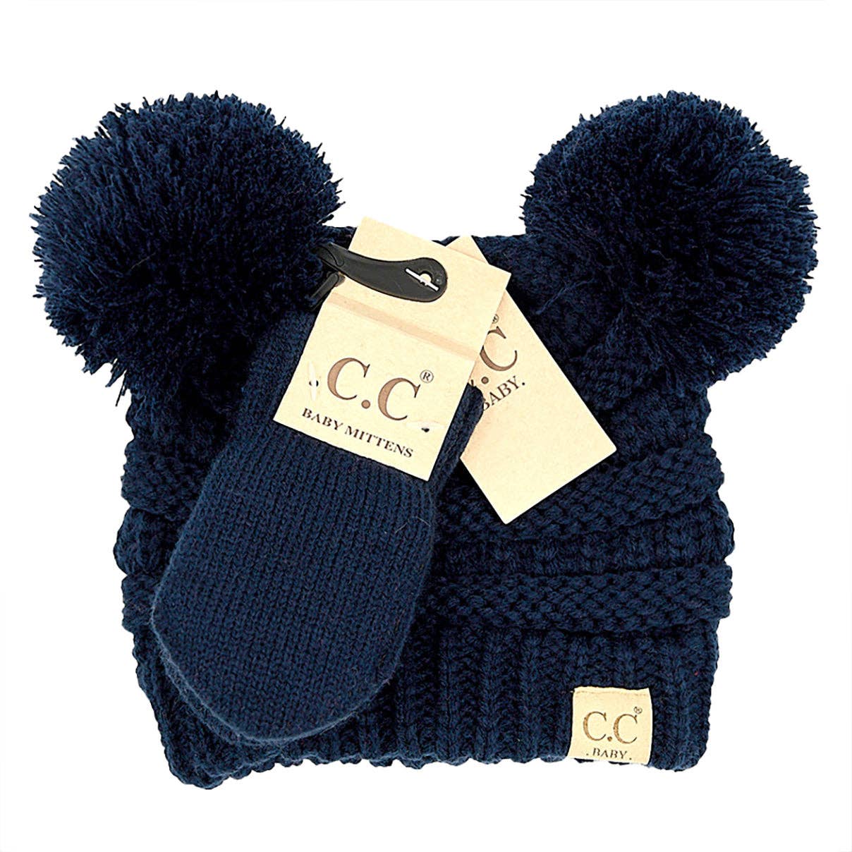 Truly Contagious - Wholesale Clothing Set - Baby - CC Baby Pom Pom Beanie and Mittens Set ( BABY-SET-4 )5
