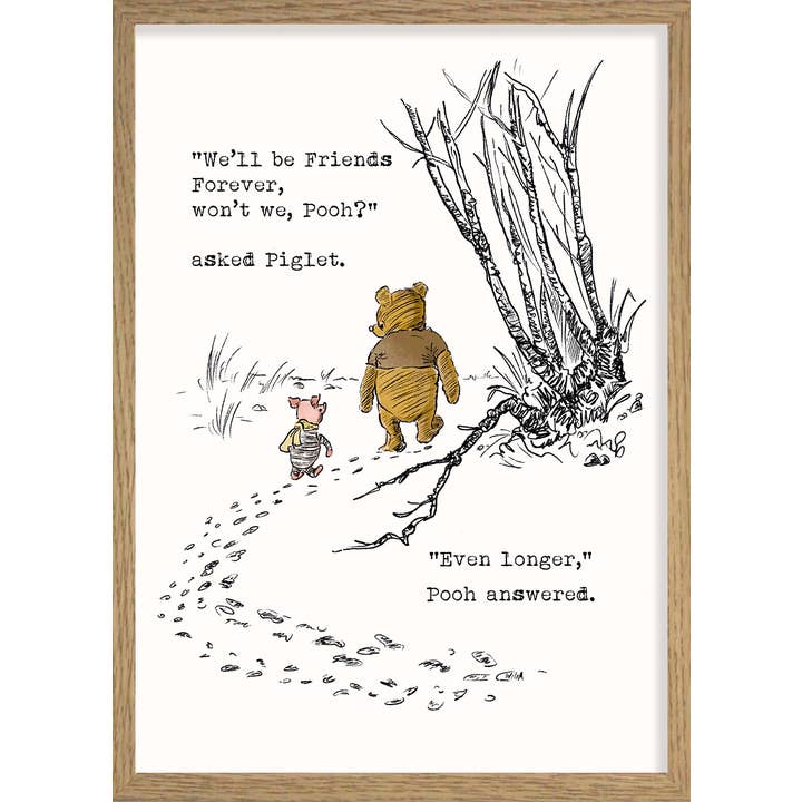 Mouse and Pen Illustration ApS – Engroshandel Plakat – Peter Plys og Grisling A4 plakat