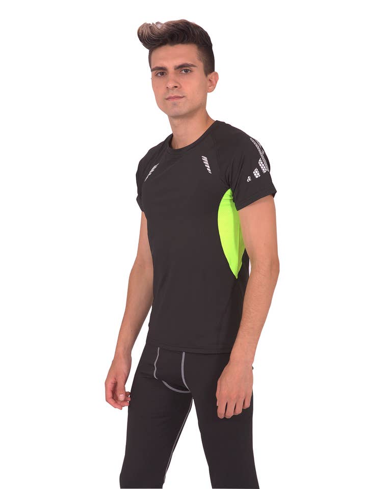 Savoy Active - Vente Chemise – homme - Tshirt Schuyler - Noir & Jaune