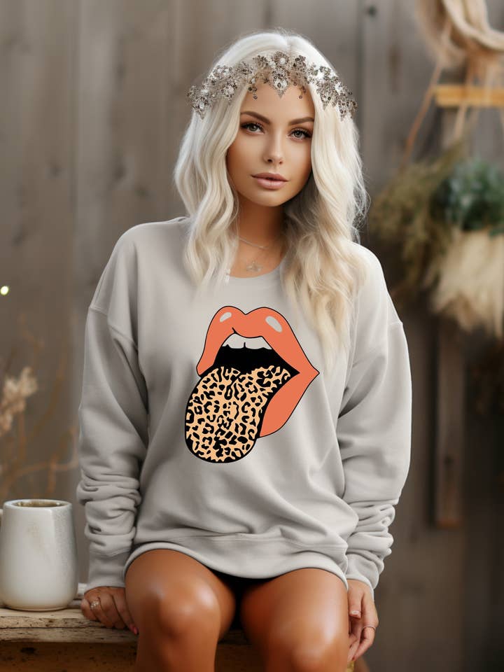 Girocollo per labbra con stampa leopardata per la vendita all'ingrosso da parte di Pink pretty designs