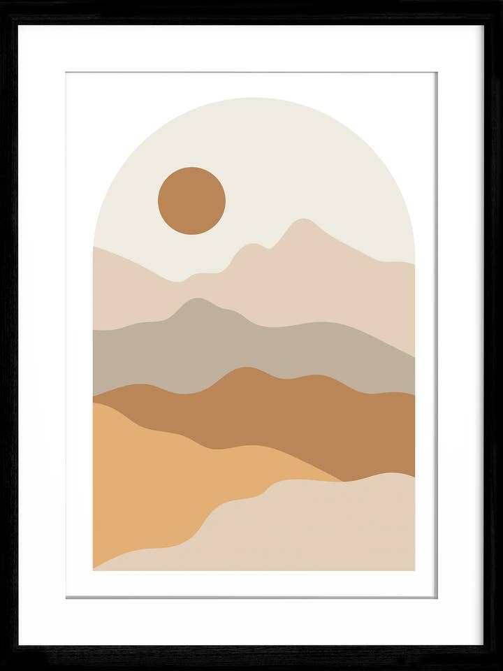 Lámina abstracta de arte montañés para venta al por mayor de Oh So Connie