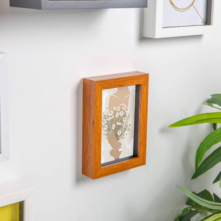 Rinkit Ltd – Großhandel Bilderrahmen – Nicola Springbox Bilderrahmen - 4x6 - dunkles Holz
