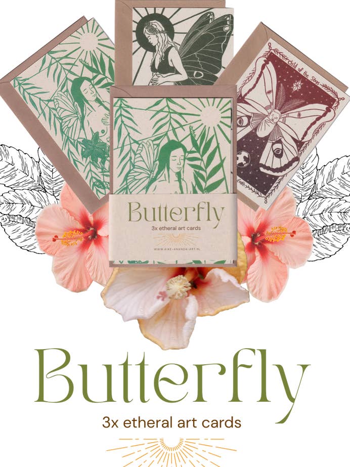 Schmetterlingskartenpackung für den Großhandel von Aike Ananda Art