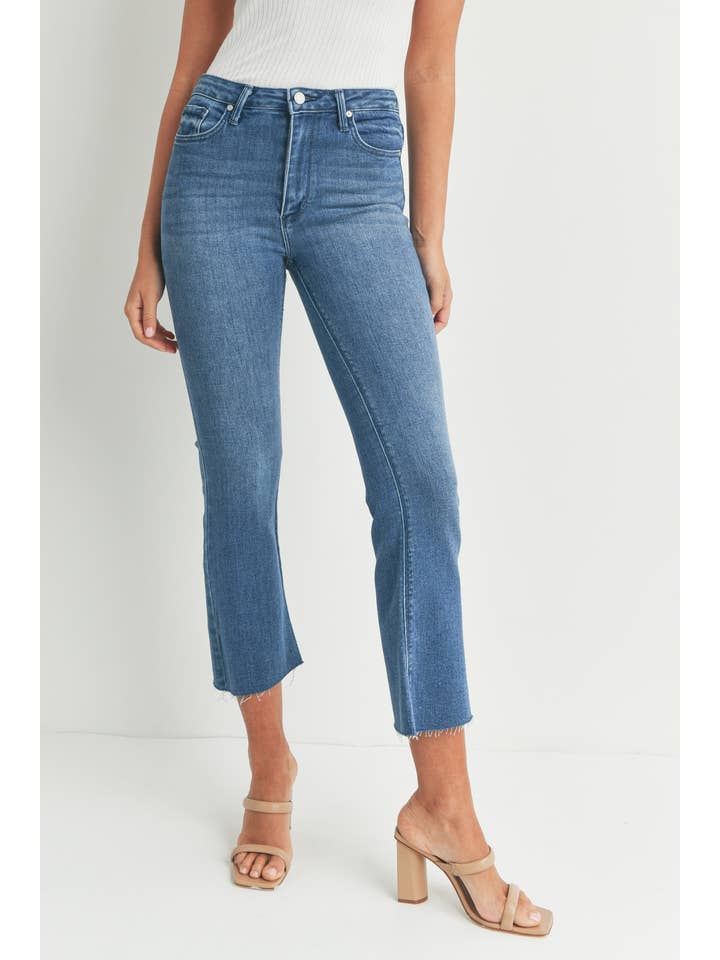 JUST BLACK DENIM - Wholesale Jeans - Women's - BP370J - MED - High Rise Tonal Crop Flare