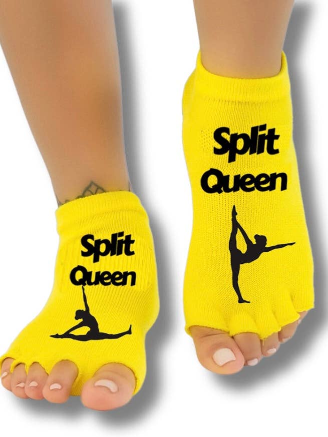 Chaussettes antidérapantes Pilates pour femmes Split Queen pour la vente par SUXQ