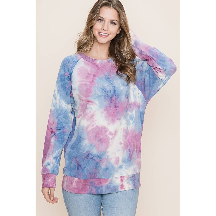 Reborn J - Wholesale Sweatshirt - Women's - TIEDYE LONG SLEEVE TOP3