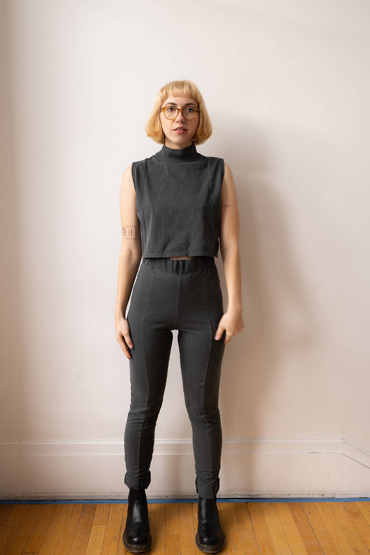 People Of Leisure - Wholesale Tank Top - Women's - The Tie Tank Charcoal2