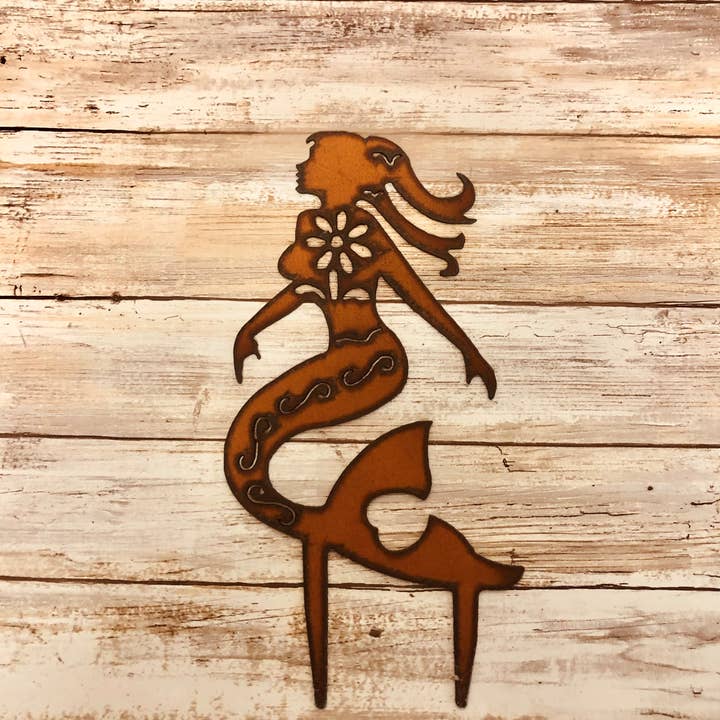 Universal Ironworks USA - Wholesale Garden/Lawn Stake - Mermaid Garden Friend Nautical Yard Stake1
