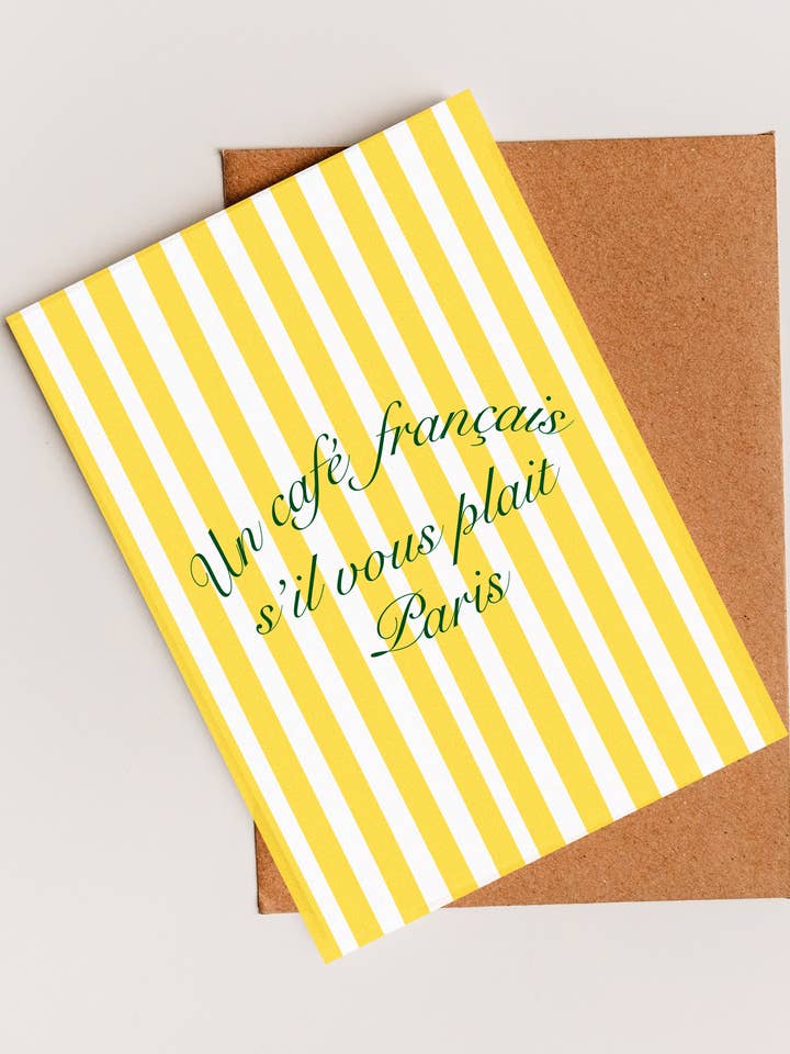 Message card for wholesale by Un baiser français s'il vous plaît