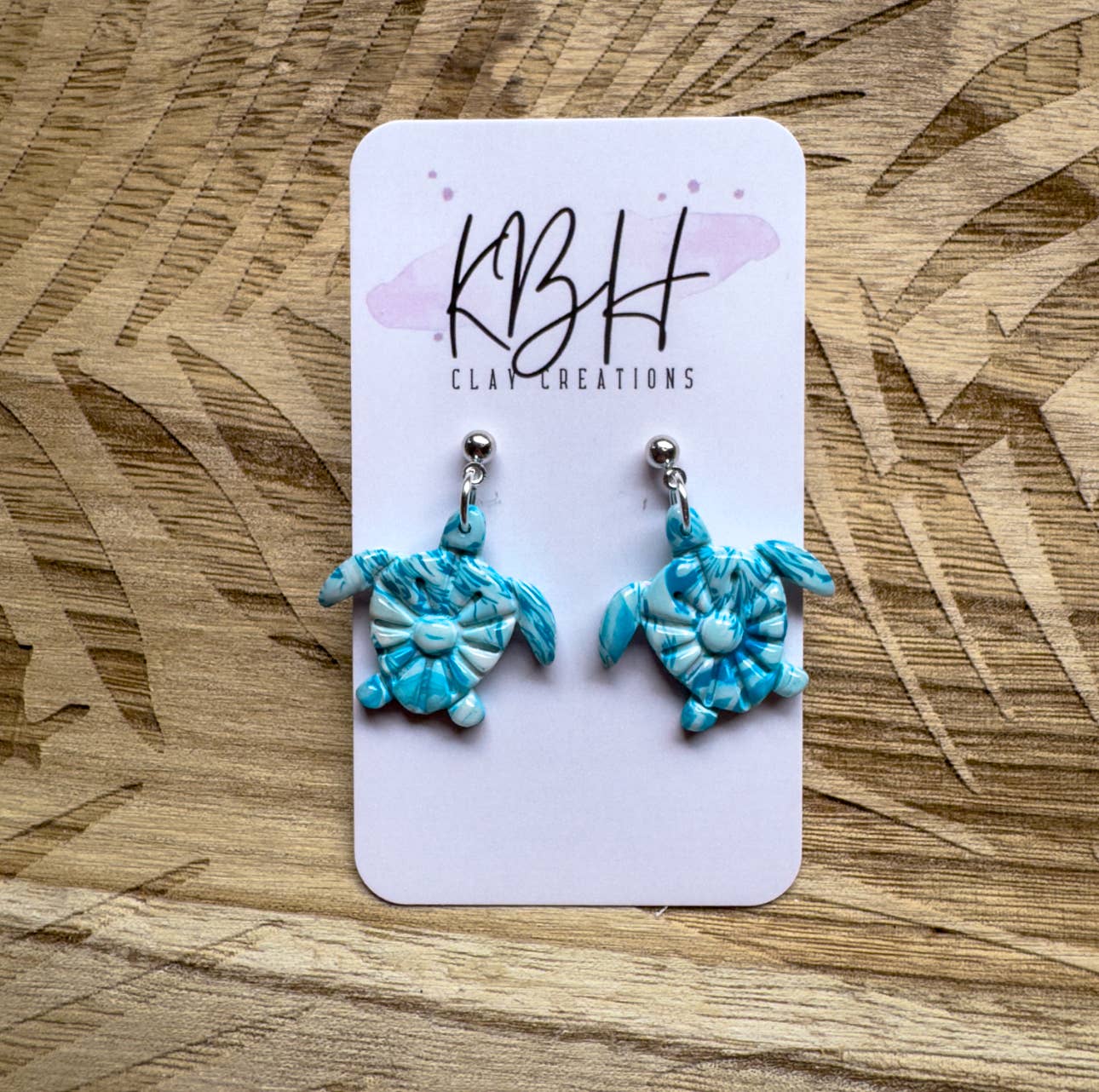 KBH CREATIONS - Wholesale Dangle Earrings - Under The Sea Turtle Dangle Handmade Clay Earrings0