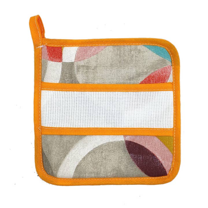 Almatex srl - Wholesale Kitchen Storage/Organizer - RITMO kitchen potholders square cm.20x20 or round diameter cm.19 with a band for embroidery11