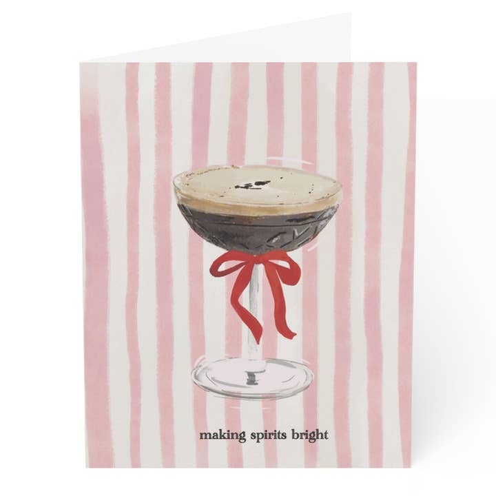 MAKING SPIRITS BRIGHT-Note Card for wholesale by Rebecca Illustrated