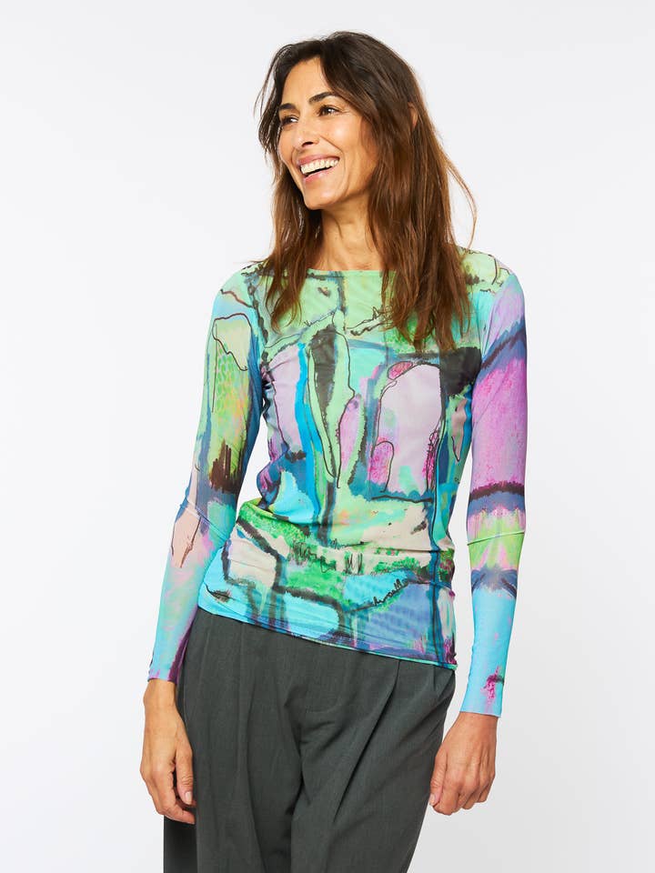 Dolce - Florence Double Sheer Top for wholesale by AMB Designs