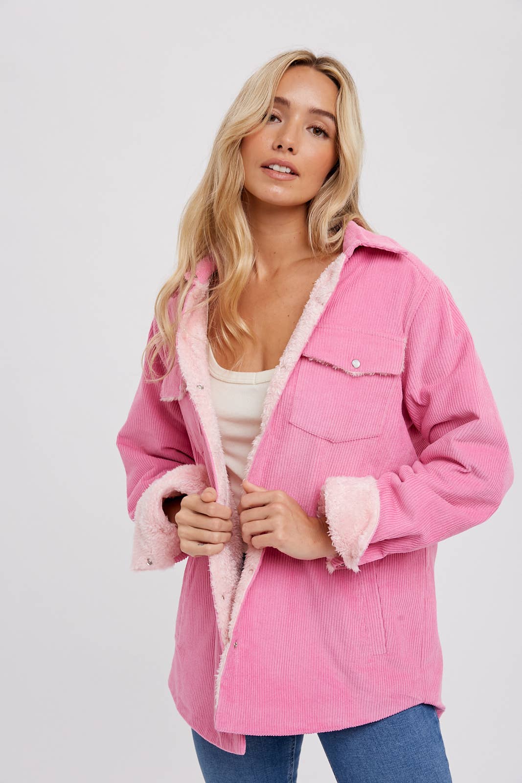 Bluivy - Wholesale Jacket - Women's - CORDUROY SHERPA-LINED JACKET48