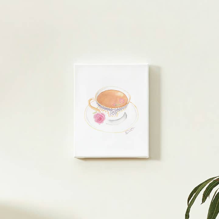 Decoração de Casa Chávena com Impressão Artística de Rosa por atacado de Sierra Clair Designs