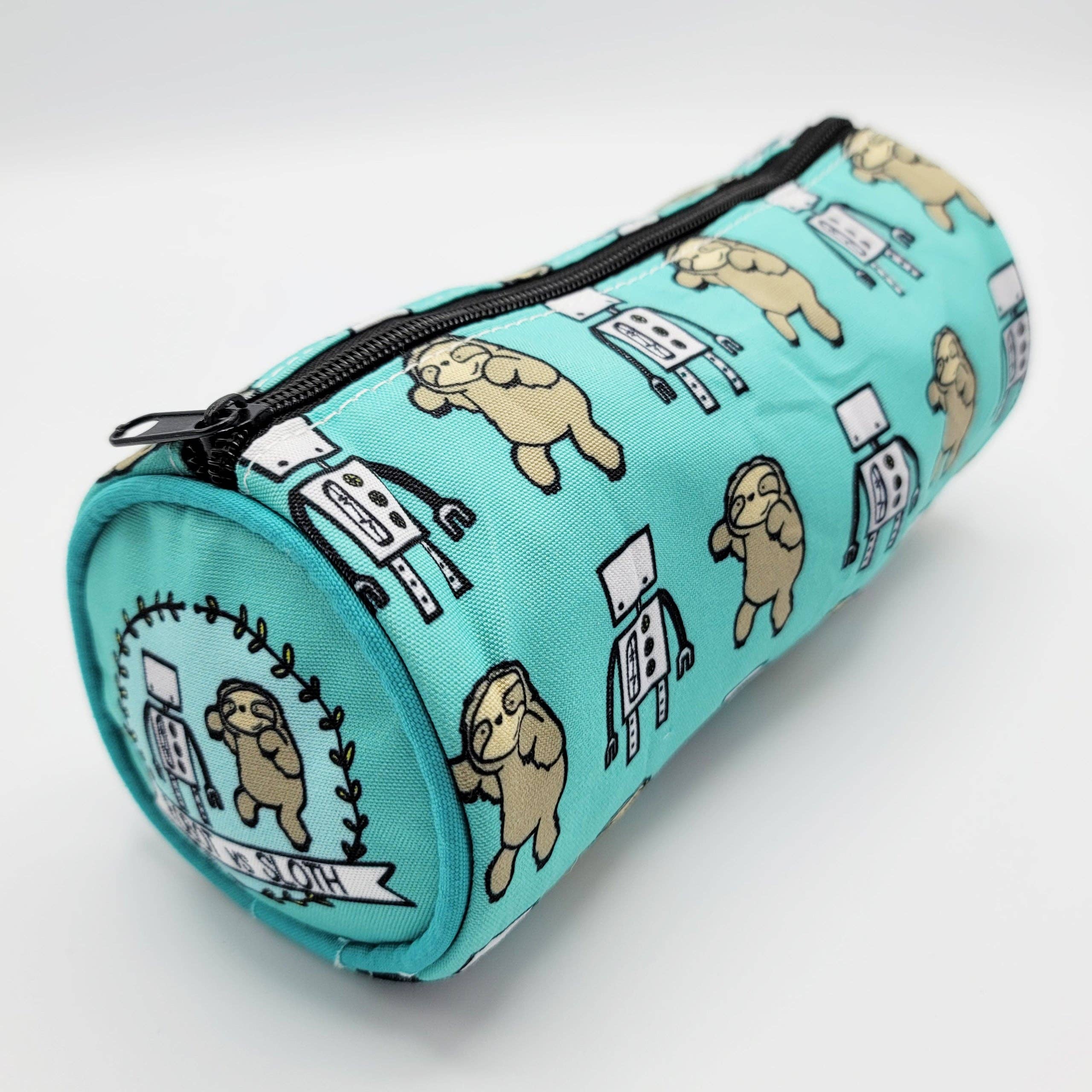 La Ru - Wholesale Pencil Case/Pouch - Robot vs Sloth Pencil Case2