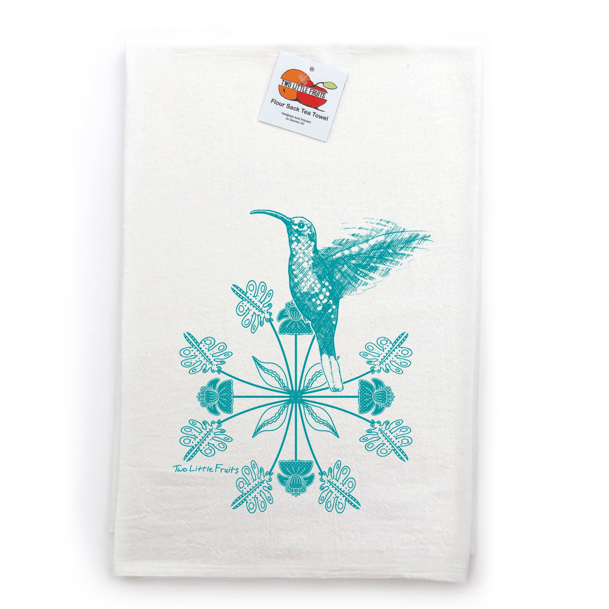 Two Little Fruits - Wholesale Tea Towel - Hummingbird Kitchen Towel – Floral Home & Tabletop4