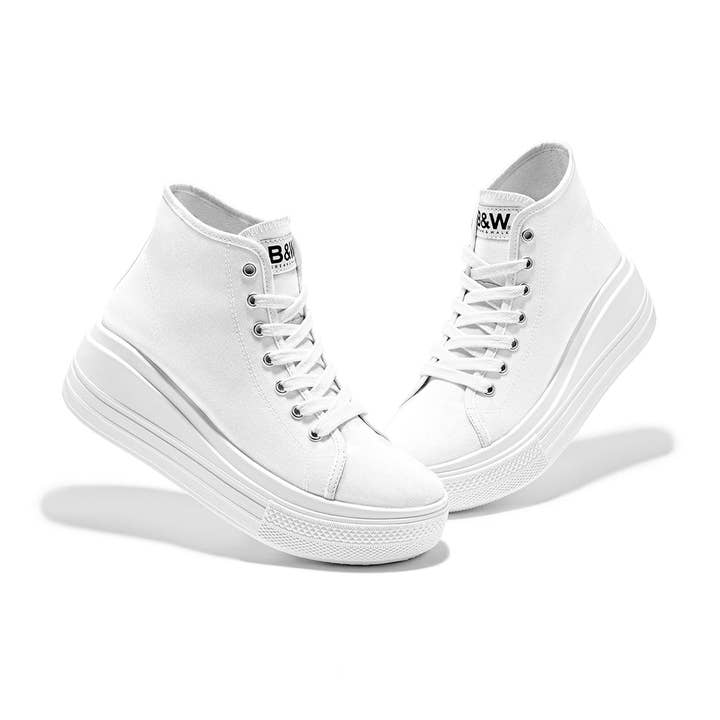 Hvid Platform Rider Hi-Top Sneak for engroshandel hos Break&Walk