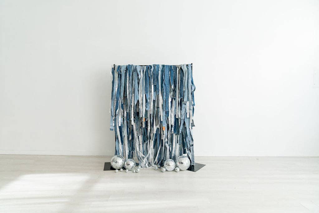 Oh My Darling Party Co - Wholesale Photography Backdrop - Denim & Bling Fringe Backdrop1