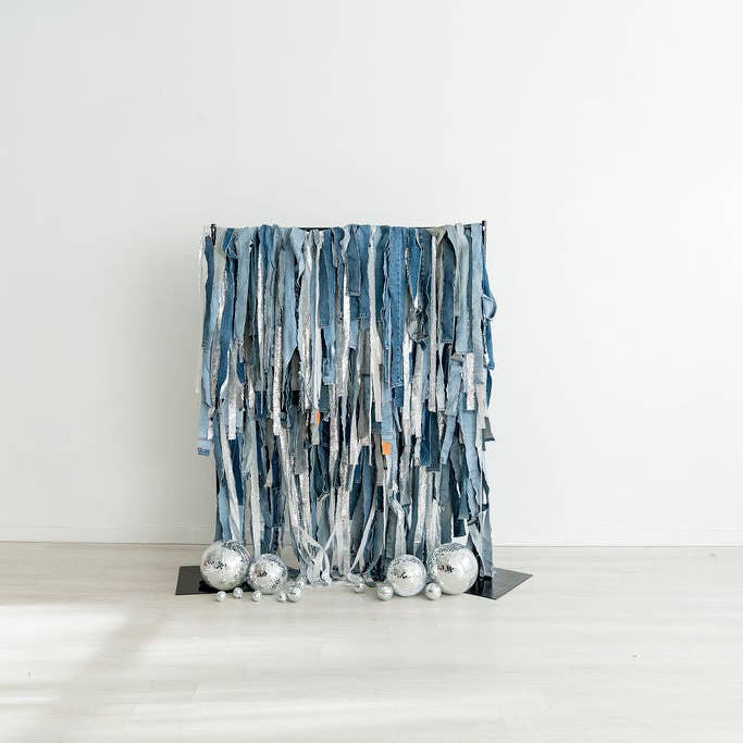 Oh My Darling Party Co - Wholesale Photography Backdrop - Denim & Bling Fringe Backdrop1