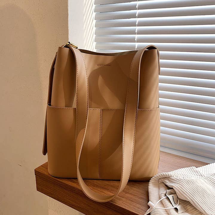 NINEXIS - Wholesale Shoulder Bag - Women's - CWAB4829_SIMPLE LARGE CAPACITY BUCKET SHOULDER BAG11