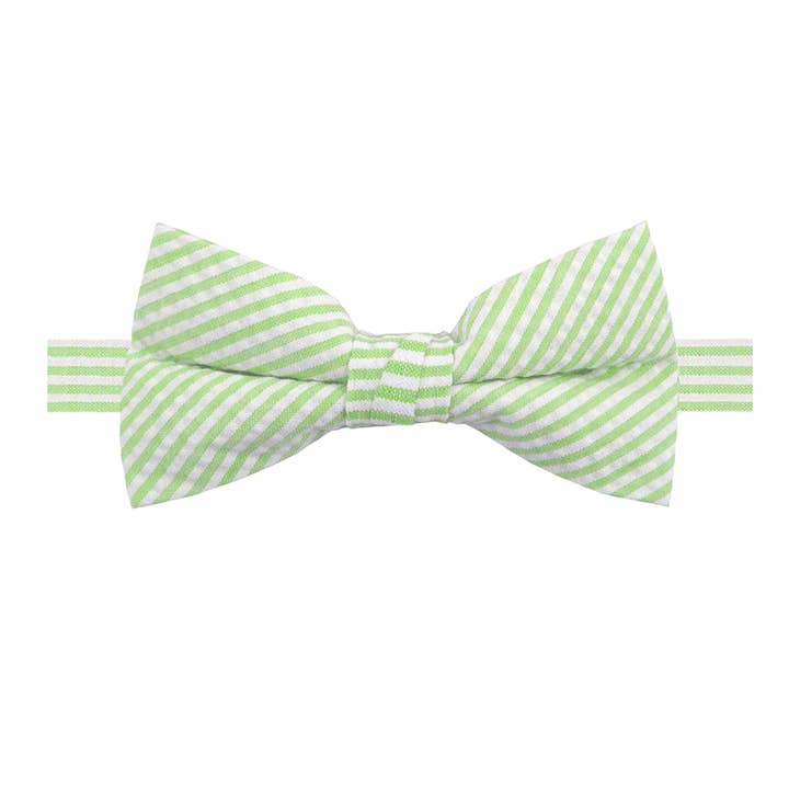 Jacob Alexander - Wholesale Bow Tie - Men’s - Men's Seersucker Striped Bow Tie4