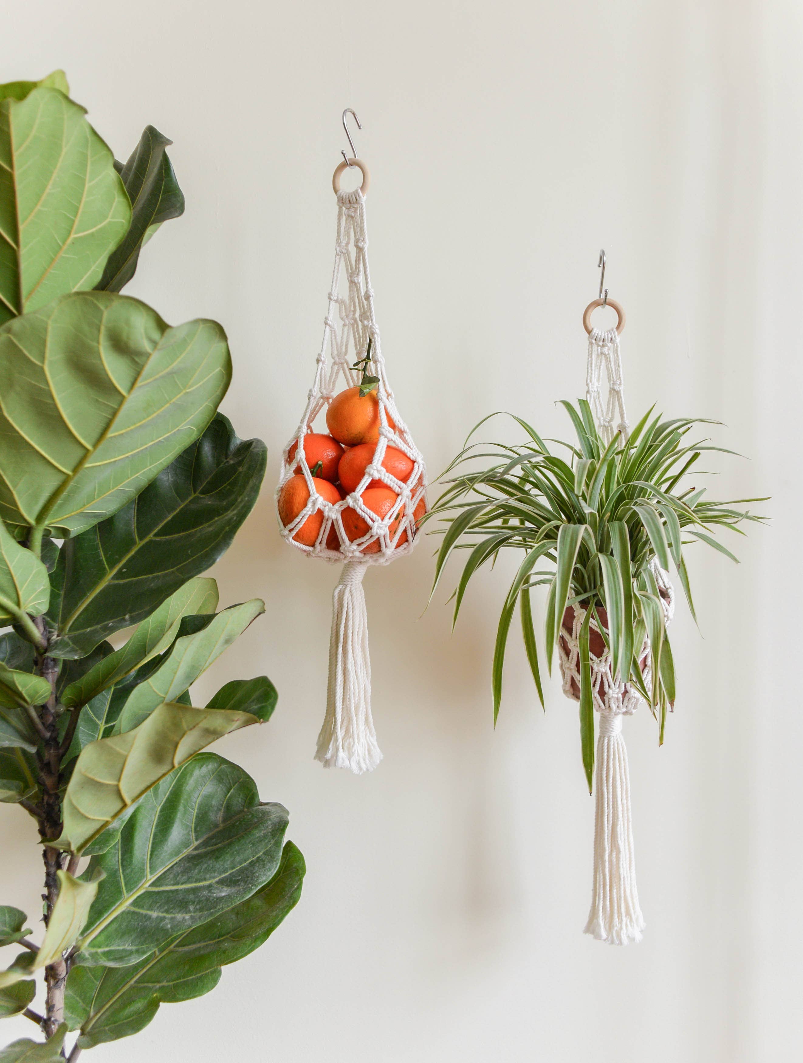 BeanDaikon - Wholesale Hanging planter - Macrame Hanging Basket H107