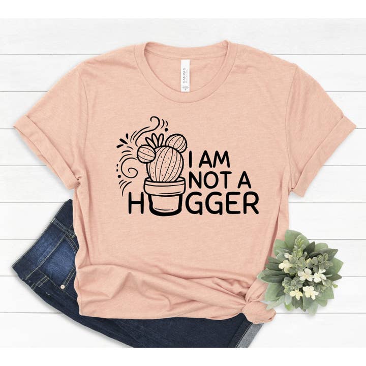 I Am Not A Hugger Cactus T-shirt for wholesale by VibeClothing