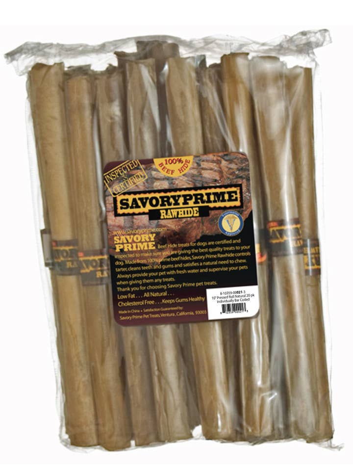 10" Pressed Roll Natural 20/Pk for wholesale by Savory Prime