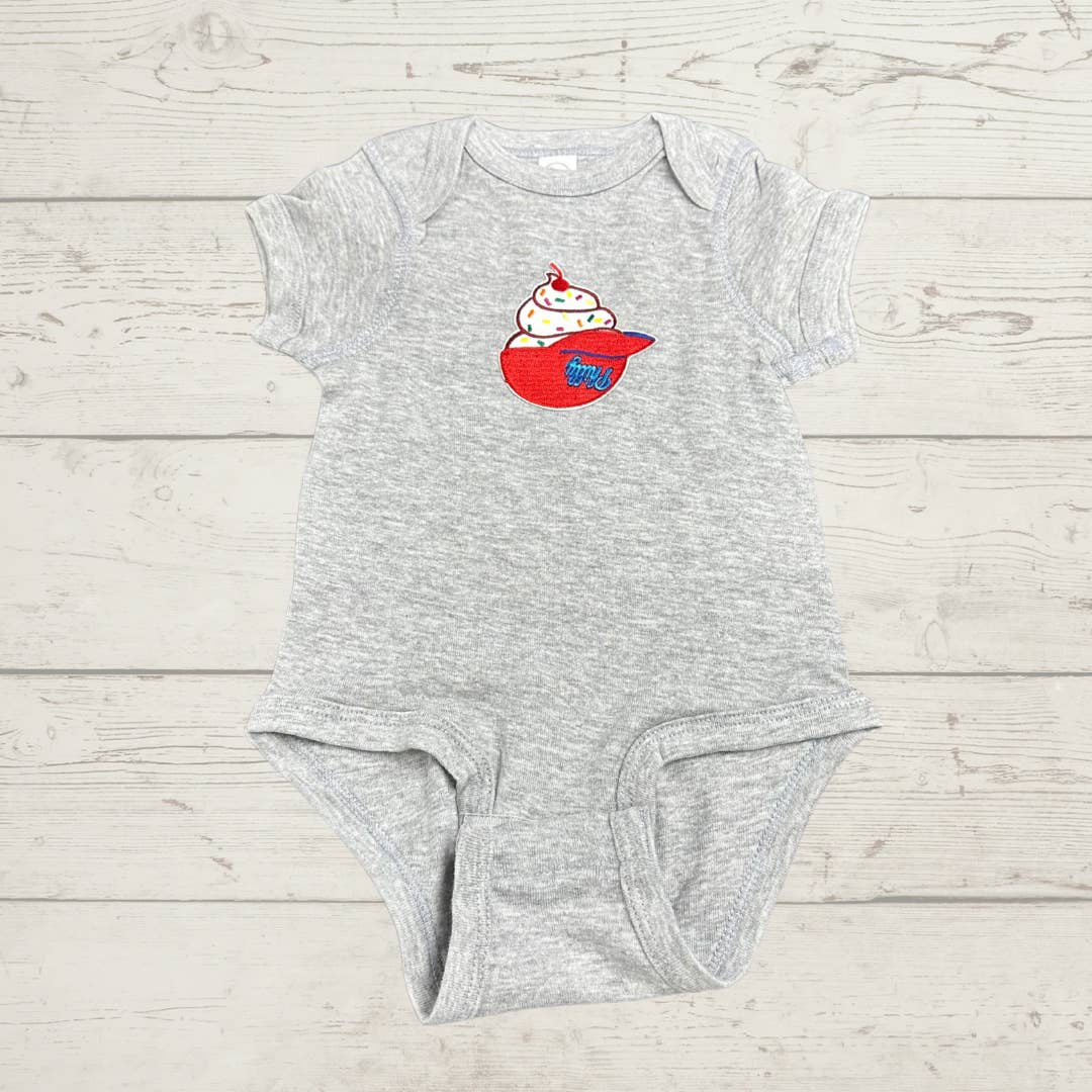 Just C - Wholesale Bodysuit (Non-Footed) - Baby - Ice Cream Snap Bodysuit-Heather Grey
