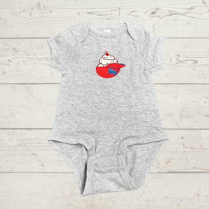 Just C - Wholesale Bodysuit (Non-Footed) - Baby - Ice Cream Snap Bodysuit-Heather Grey0