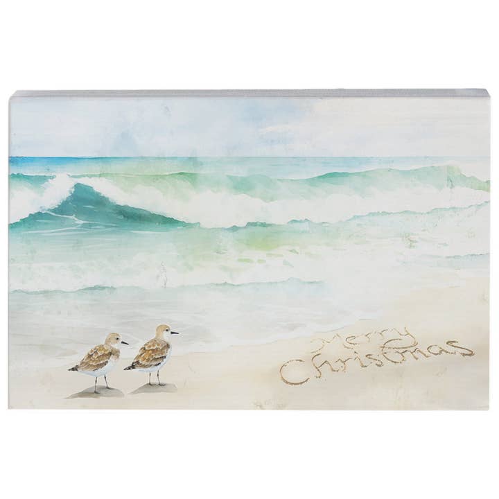 Merry Christmas Sandpipers - Small Talk Rectangle for wholesale by Sincere Surroundings