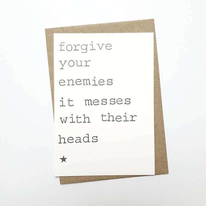 By Mar Postcards - Wholesale Postcard - Forgive Your Enemies, It Messes With Their Heads