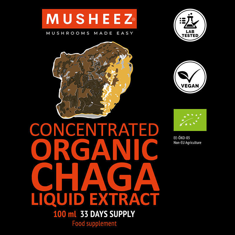 MUSHEEZ - Wholesale Oral Supplement/Vitamin - Organic Chaga Liquid Extract (100ml)1