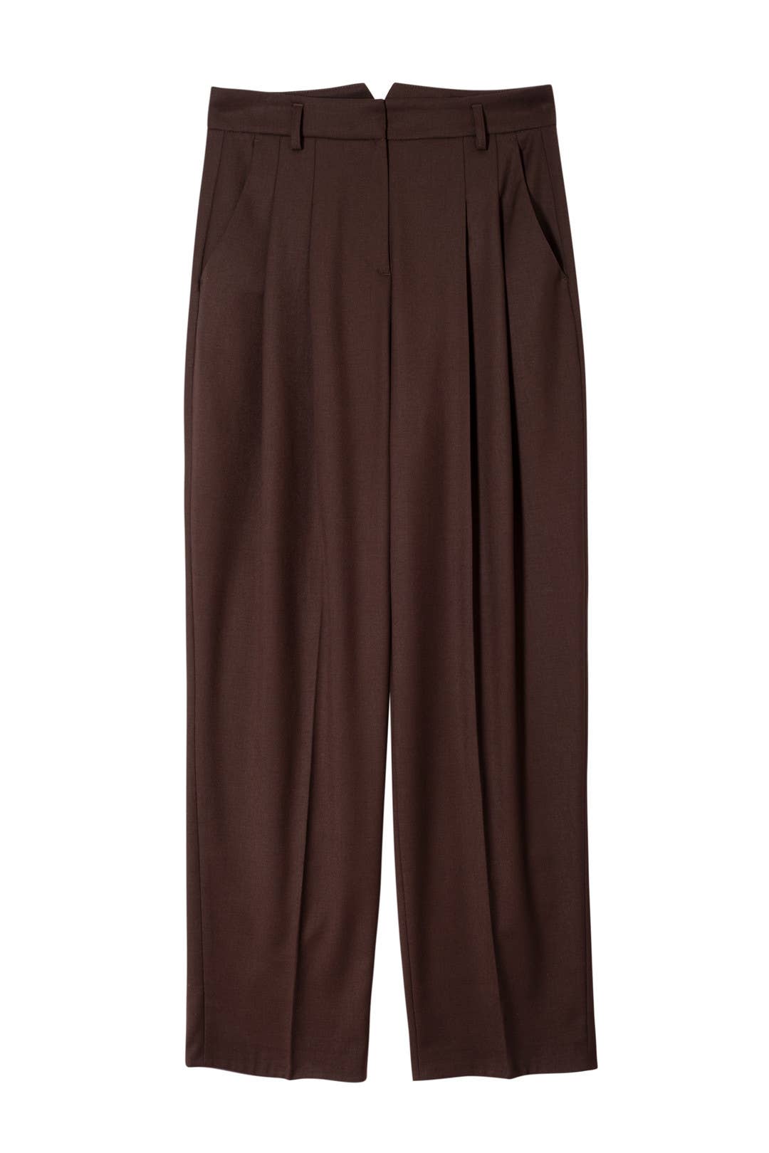 CAPSULE by Agnė Gilytė - Wholesale Pants - Women's - Trousers 'SEATTLE | relaxed straight-leg in chocolate brown1