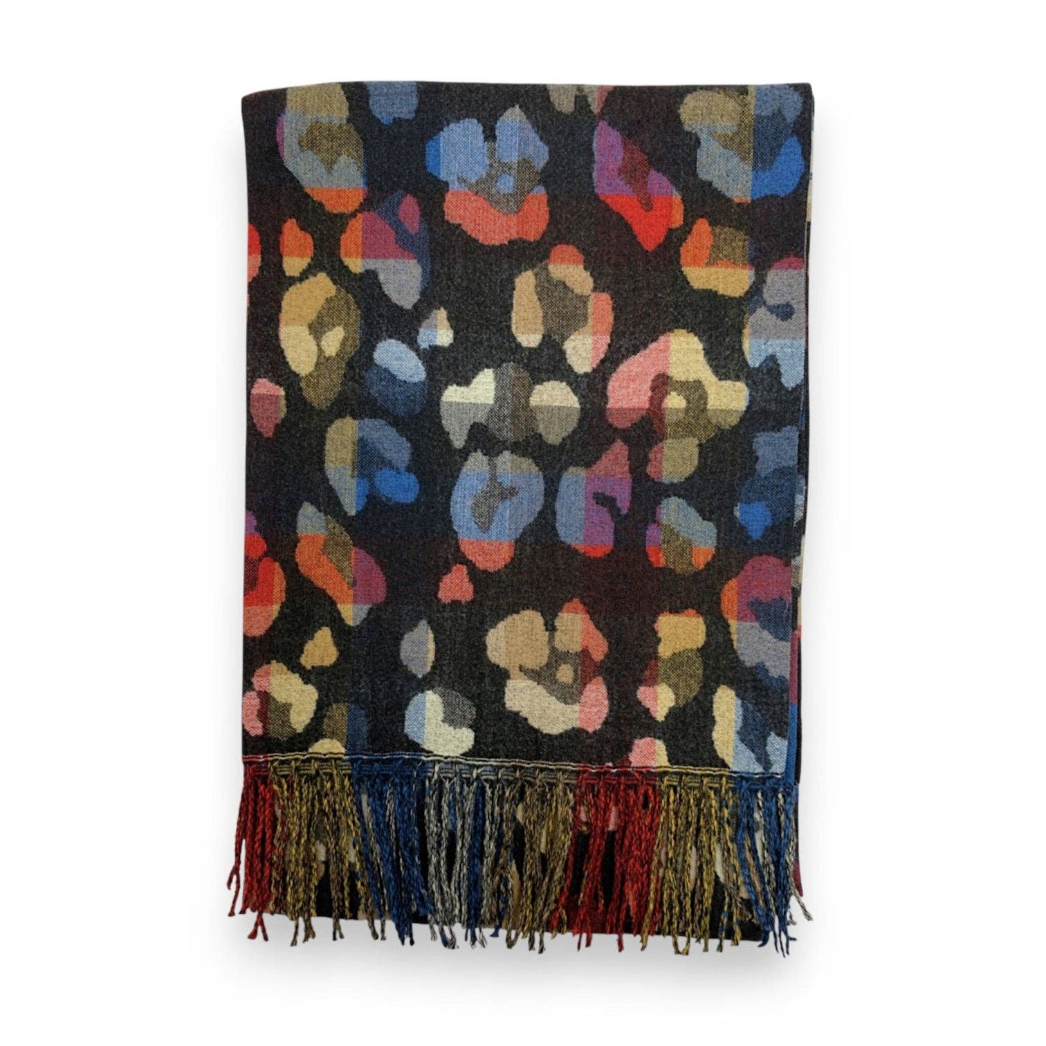 Lili Scarves (US Duty Free) - Wholesale Sjaal - Dames - Regenboog Luipaardprint Kasjmiermix Wintersjaal18