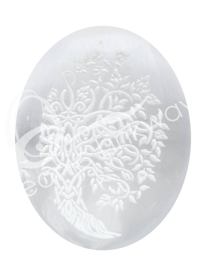 PALM STONE - SELENITE TREE OF LIFE 2.75" (PC) for wholesale by Oceanic Linkways Inc