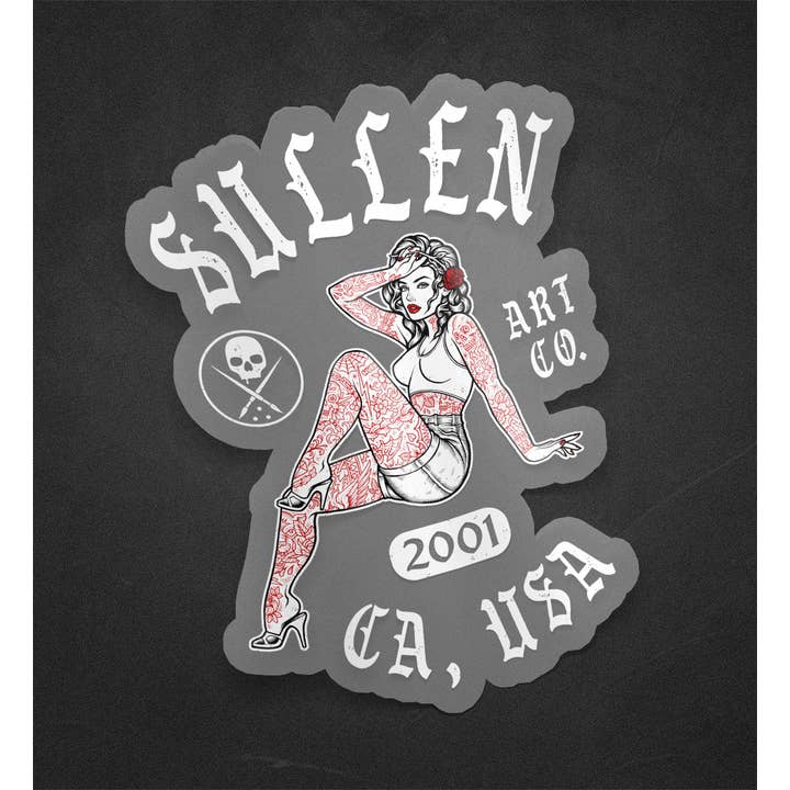 Cali Pin-up Klistermärke för wholesale av Sullen Clothing