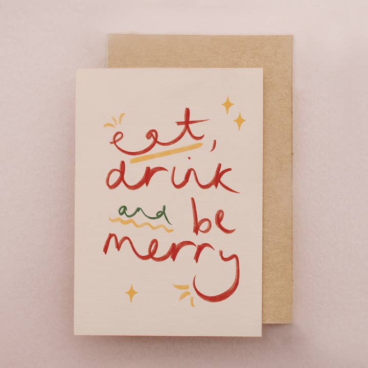 Eat, Drink & Be Merry for wholesale by Lib's Cards