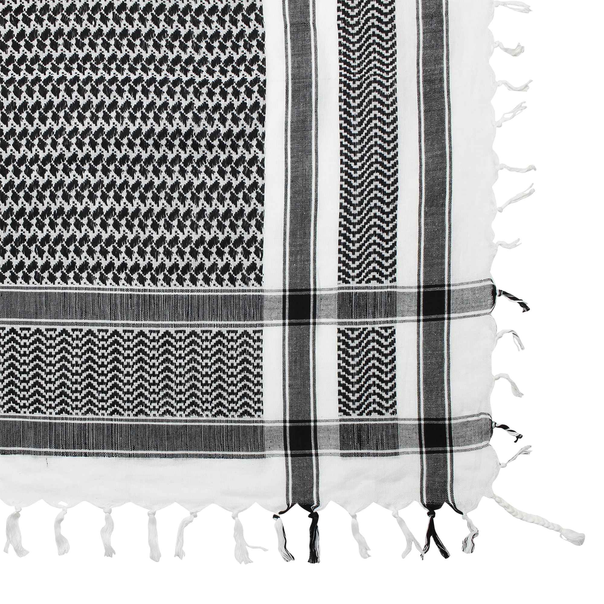 Tribal Trade GmbH - Wholesale Scarf - Unisex - Palituch - White - Black - Kufiya PLO towel3